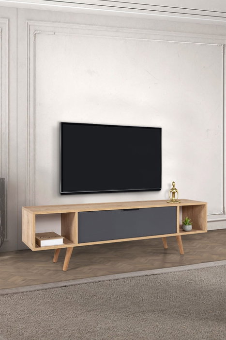 Hanah Home Mesir 3624 Soporte para TV Roble Zafiro y Antracita